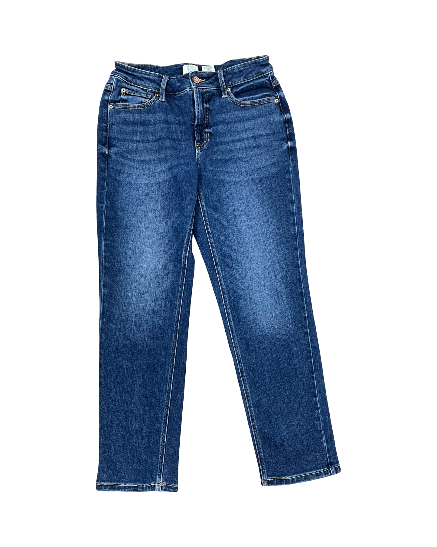 Jeans Straight By Time And Tru In Blue Denim, Size:8P