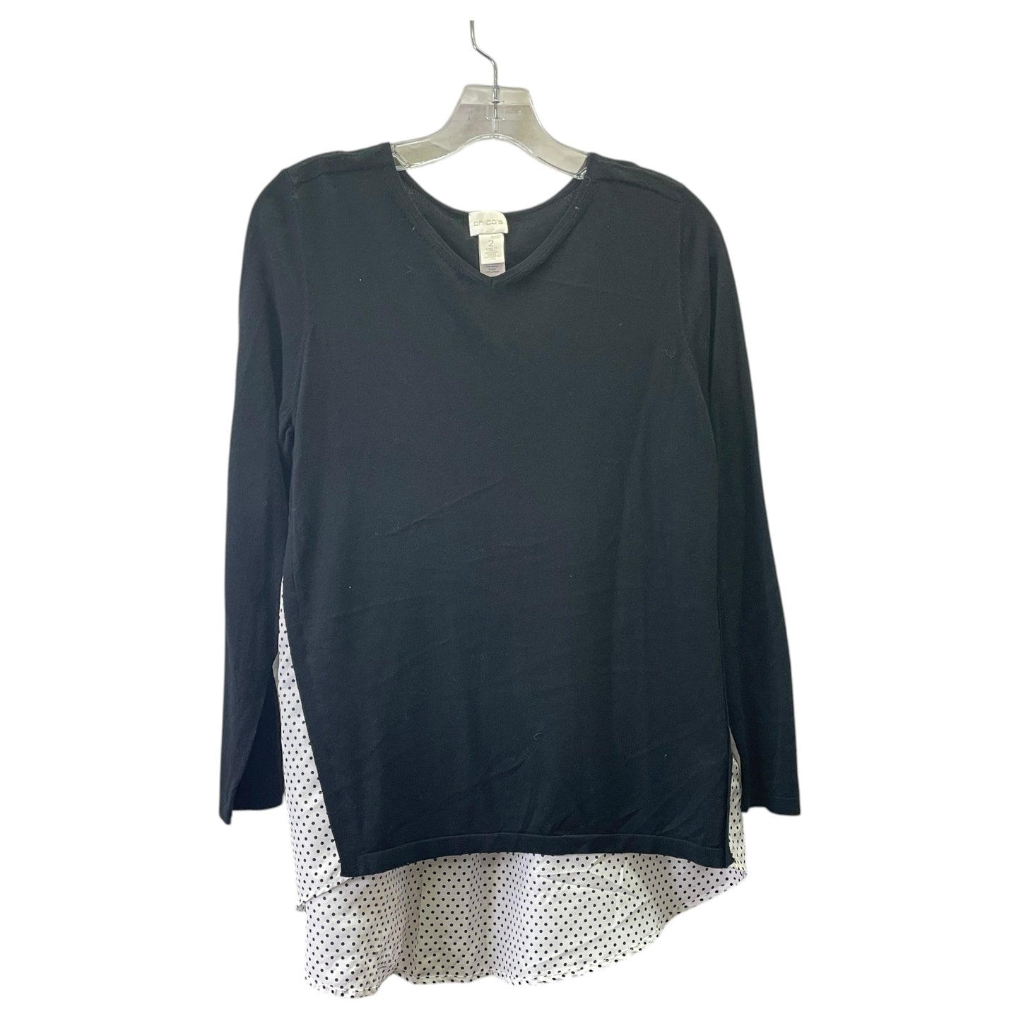 Top Ls By Chicos In Black & White, Size:Xs