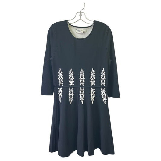 Dress Casual Midi By Eliza J In Black & White, Size:L