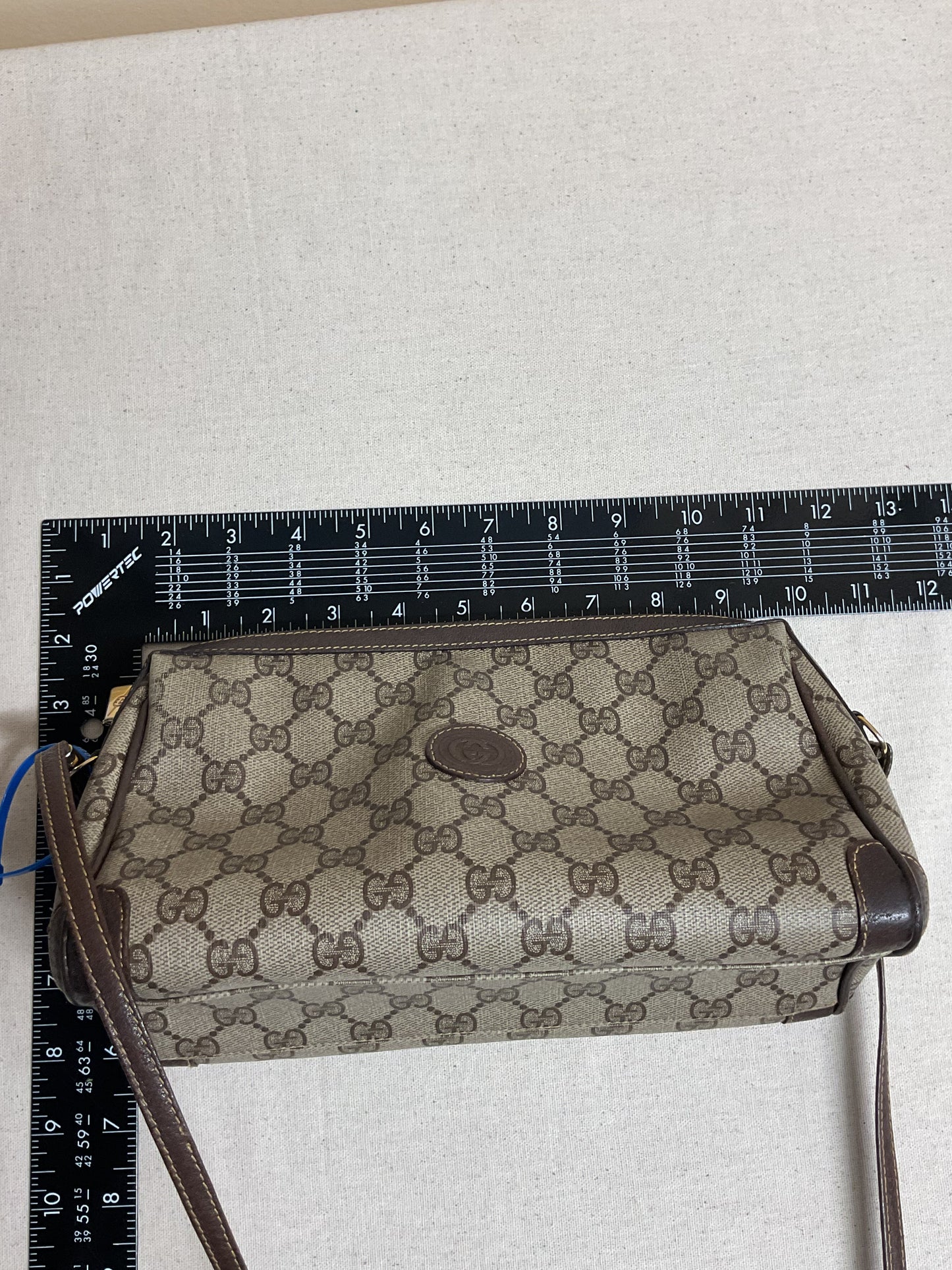 Crossbody Luxury Designer By Gucci In Brown & Tan, Size:Small