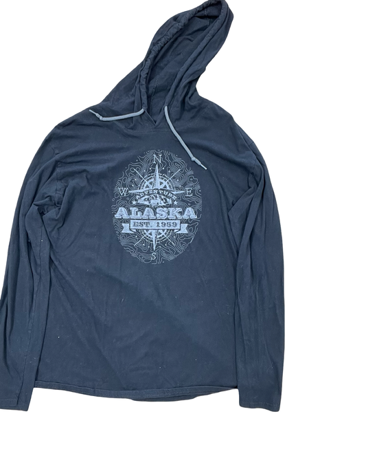 Top Ls By Anvil In Black, Size:Xl