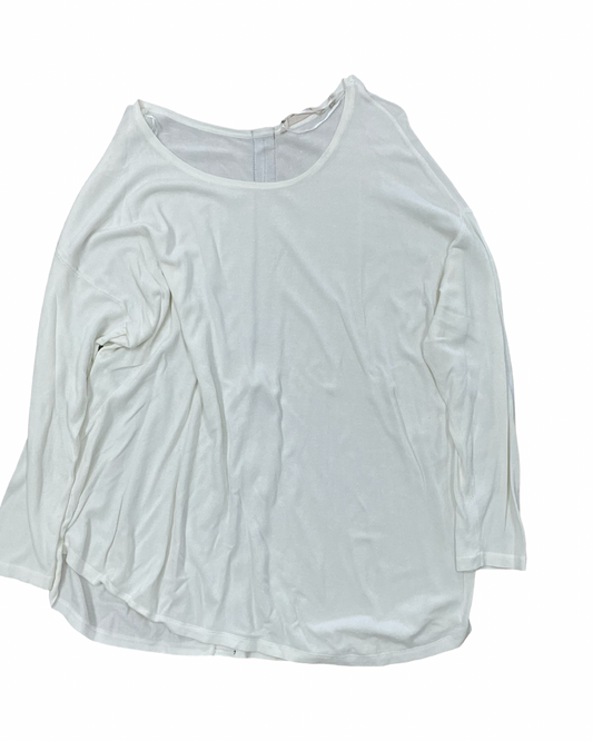 Top 3/4 Sleeve By Soft Surroundings In Cream, Size:1X