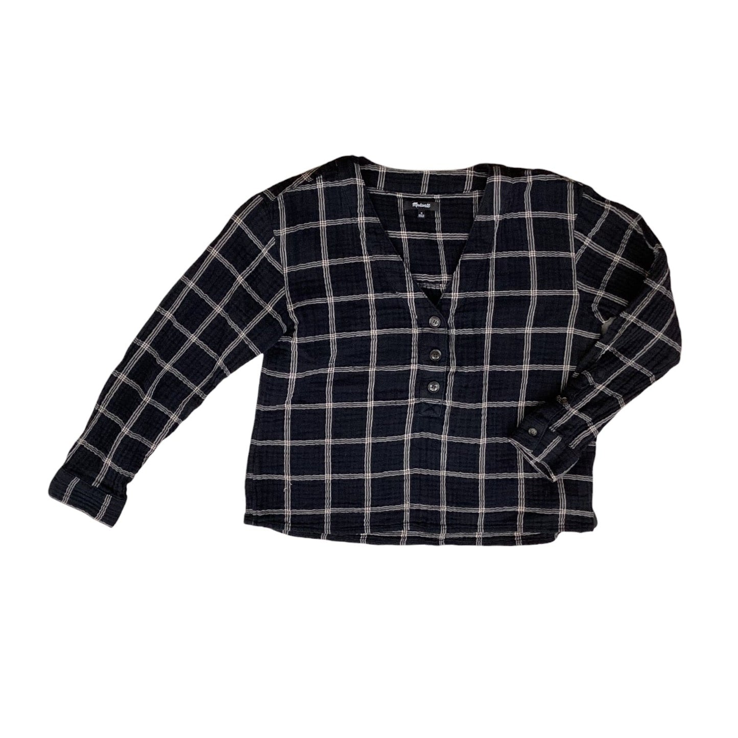 Top Ls By Madewell In Plaid Pattern, Size:M