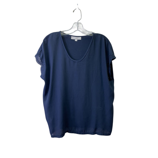Top Ss Basic By Loft In Blue, Size:Mp