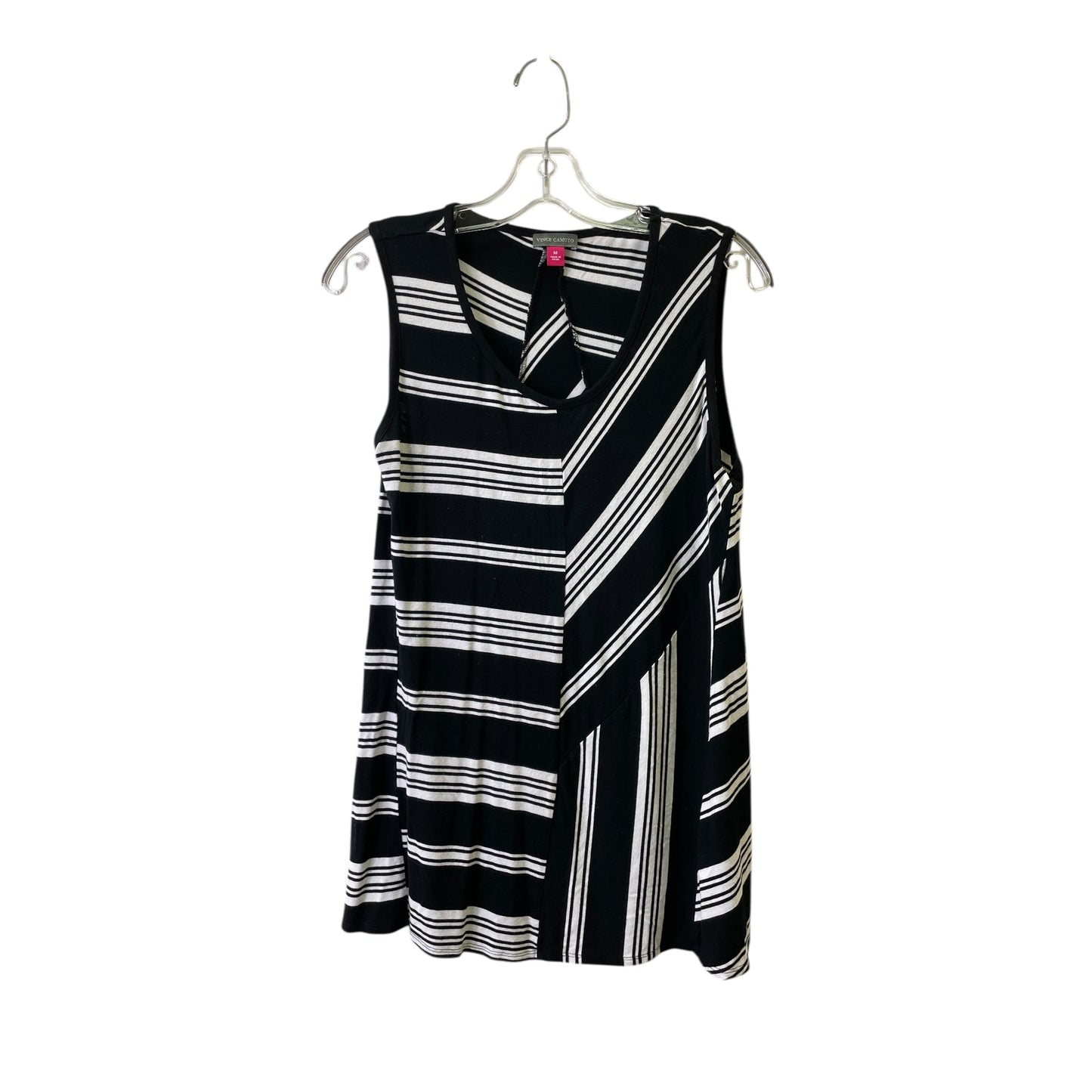 Top Sleeveless Basic By Vince Camuto In Black & White, Size:M