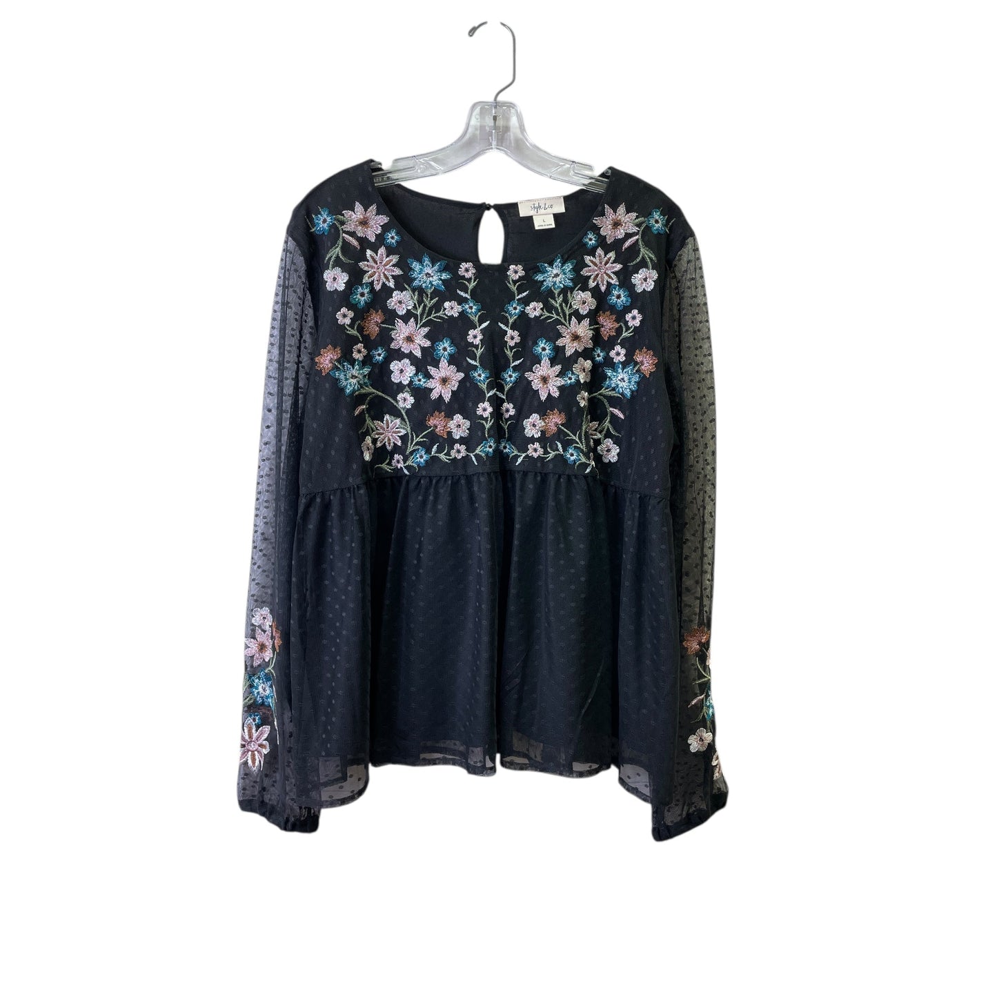 Top Ls By Style And Company In Black, Size:L
