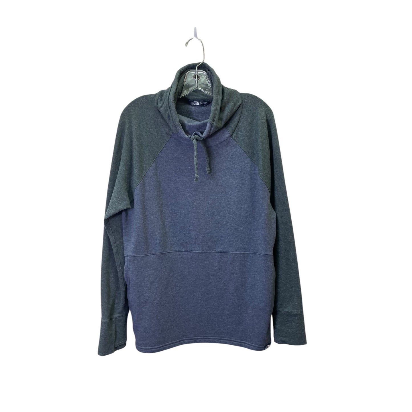 Athletic Sweatshirt Collar By The North Face In Blue & Grey, Size:L