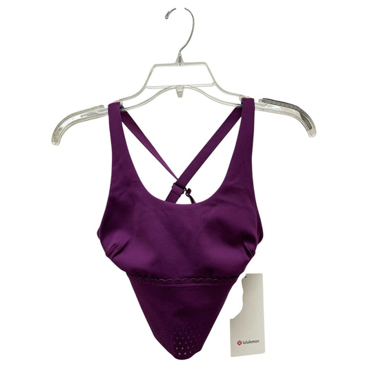 Athletic Bra By Lululemon In Purple, Size:Xxs