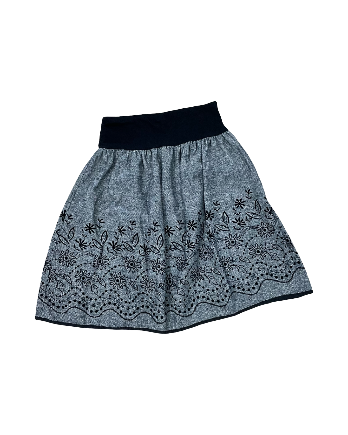 Skirt Midi By Clothes Mentor In Black & Grey, Size:S