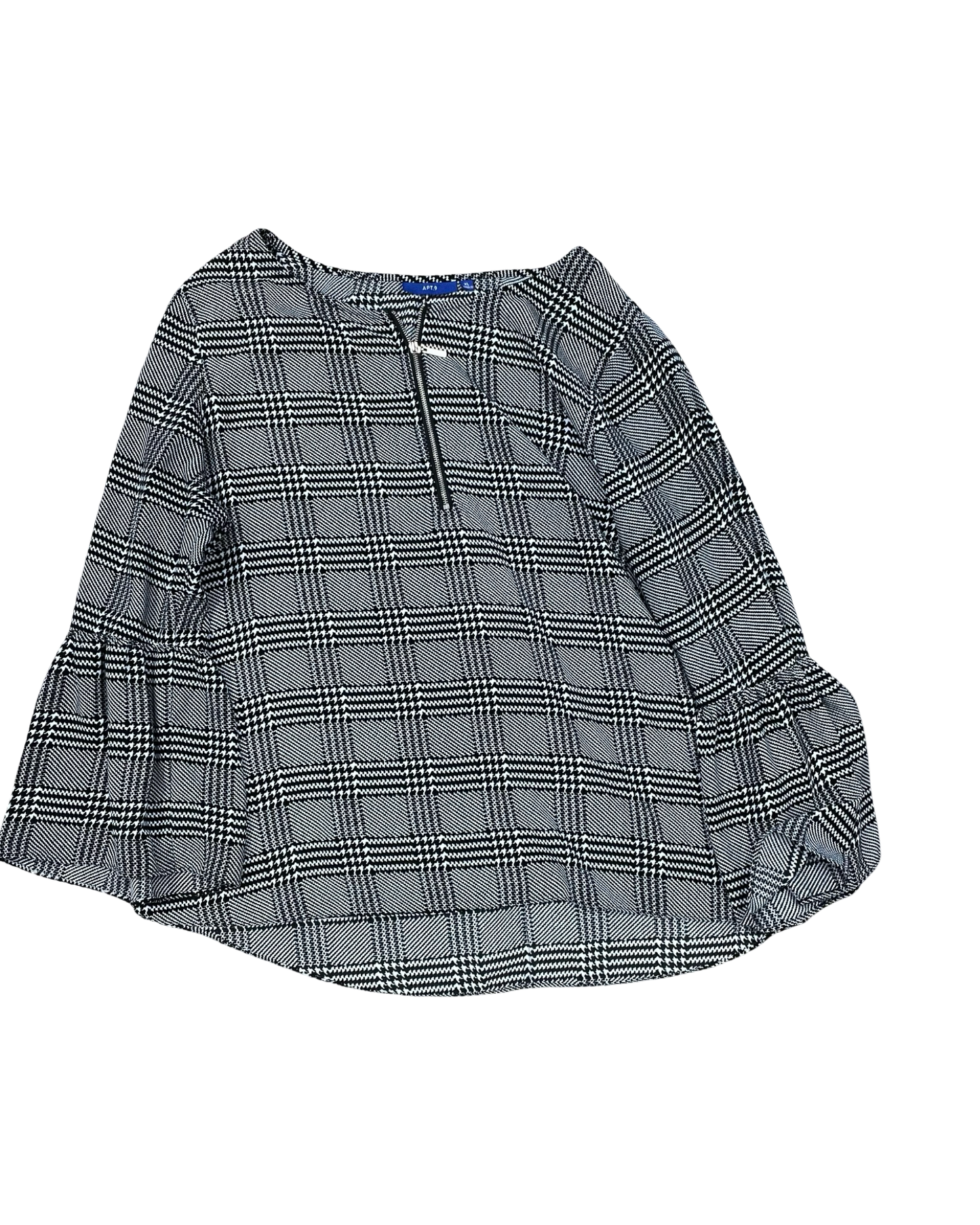 Top 3/4 Sleeve By Apt 9 In Black & White, Size:Xl