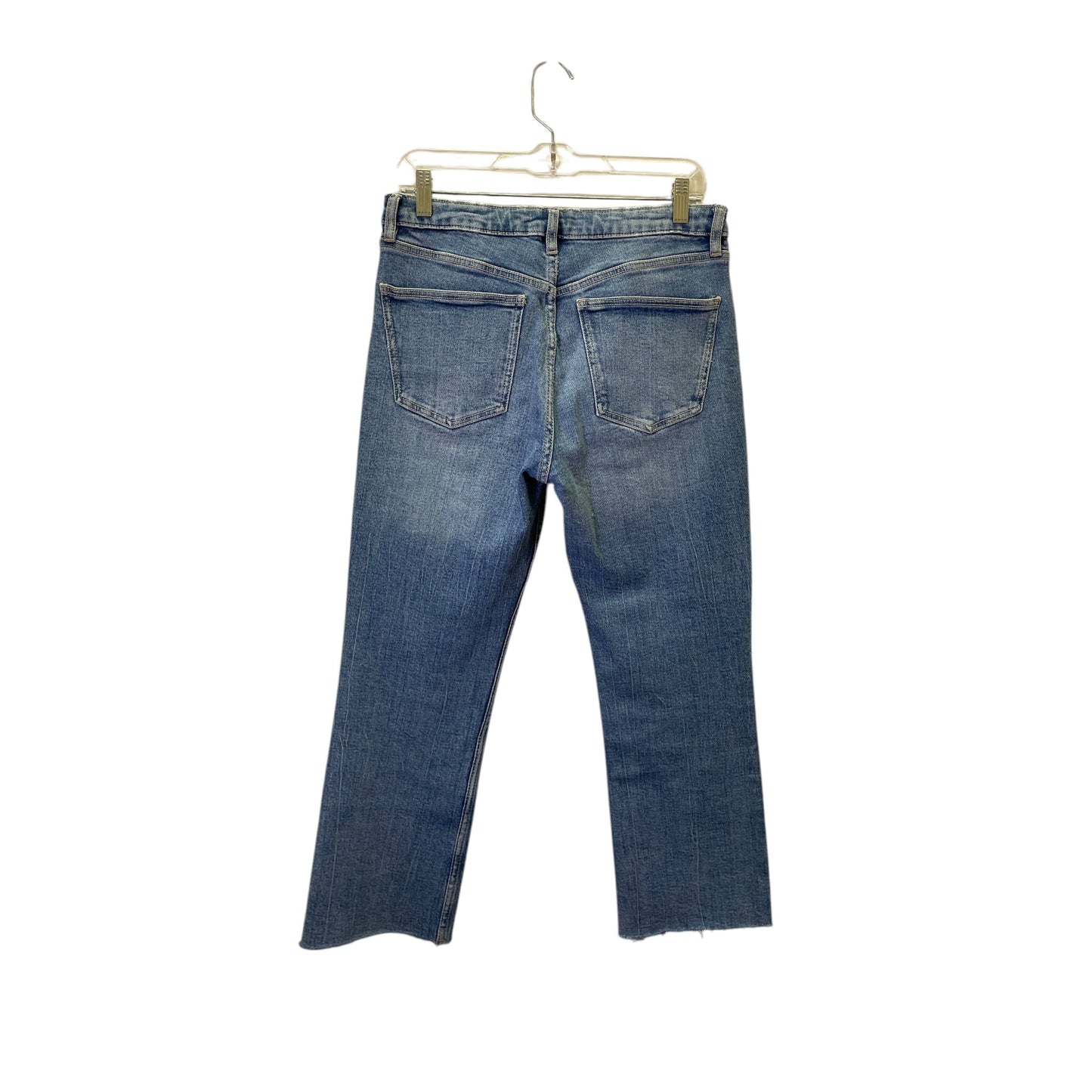 Jeans Straight By Zara In Blue Denim, Size:8