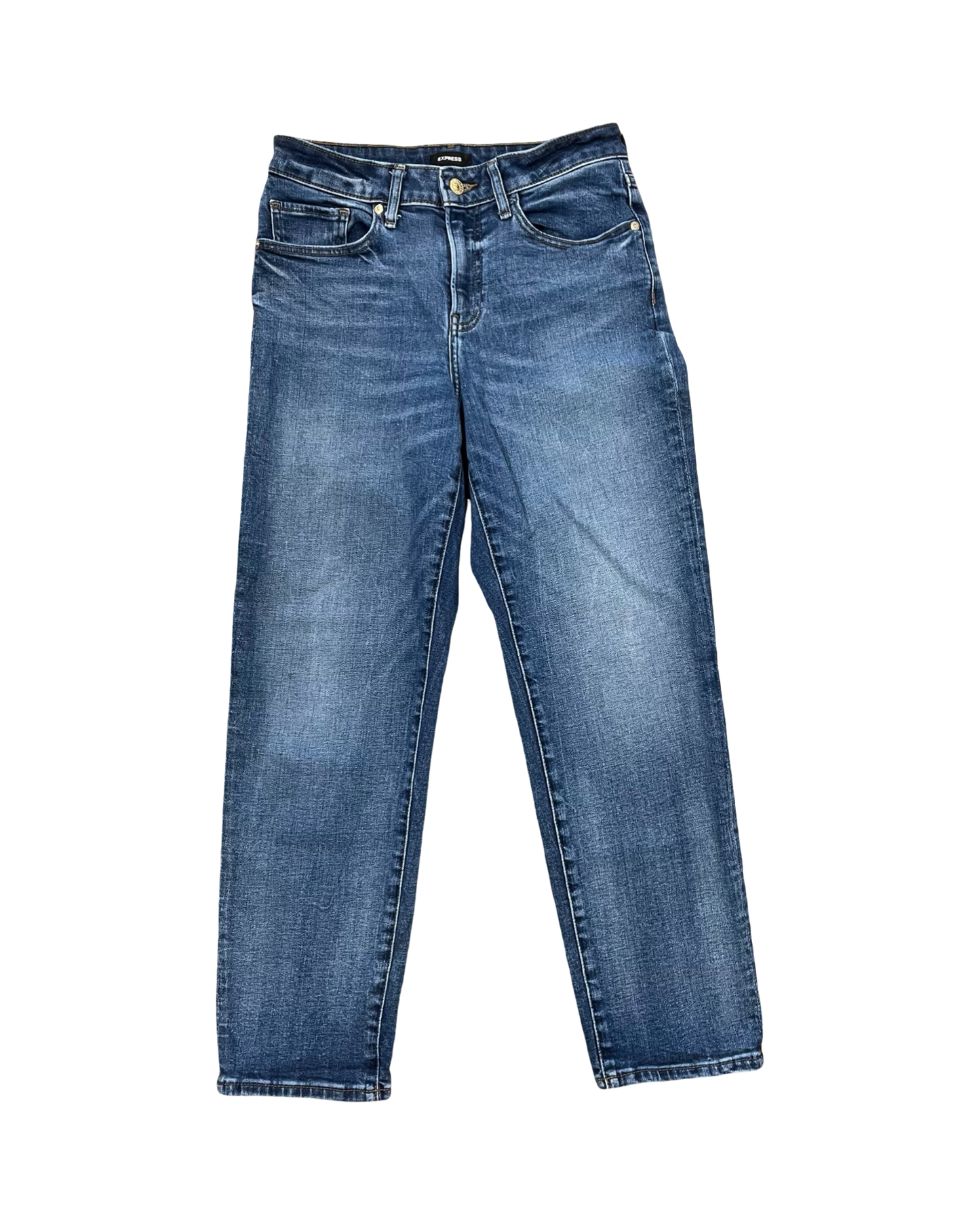 Jeans Boyfriend By Express In Blue, Size:4