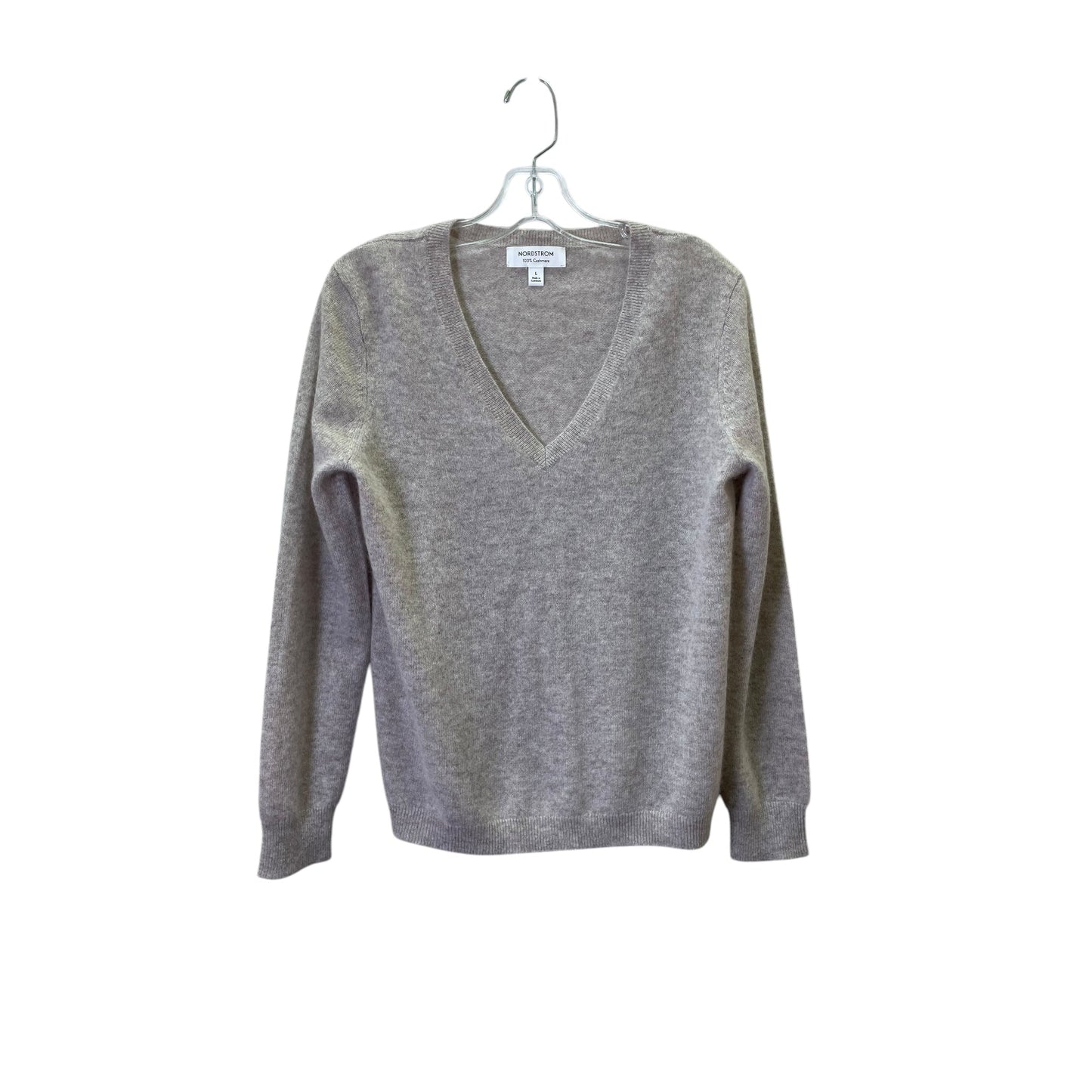 Sweater Cashmere By Nordstrom In Beige, Size:L