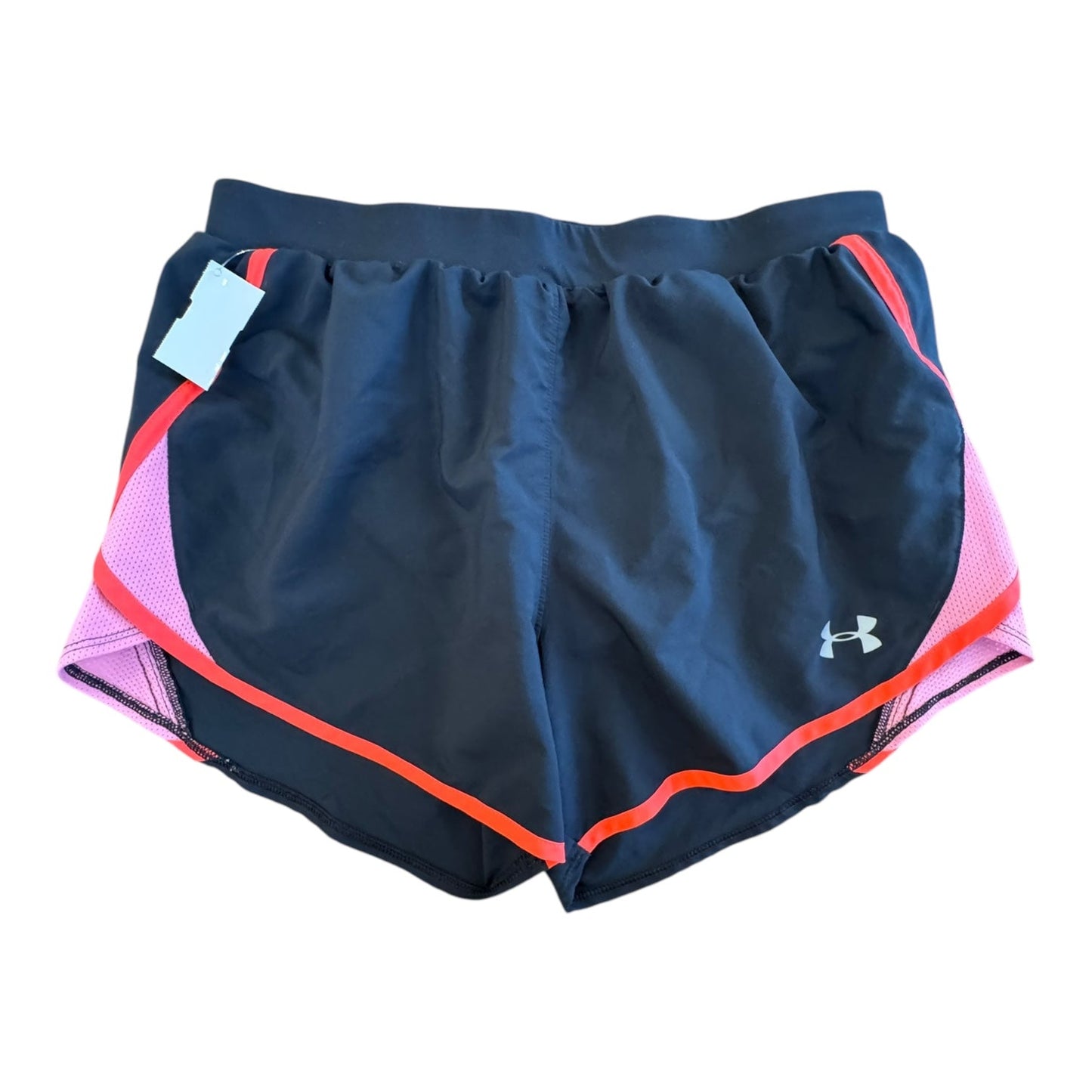 Athletic Shorts By Under Armour In Black & Orange, Size:M