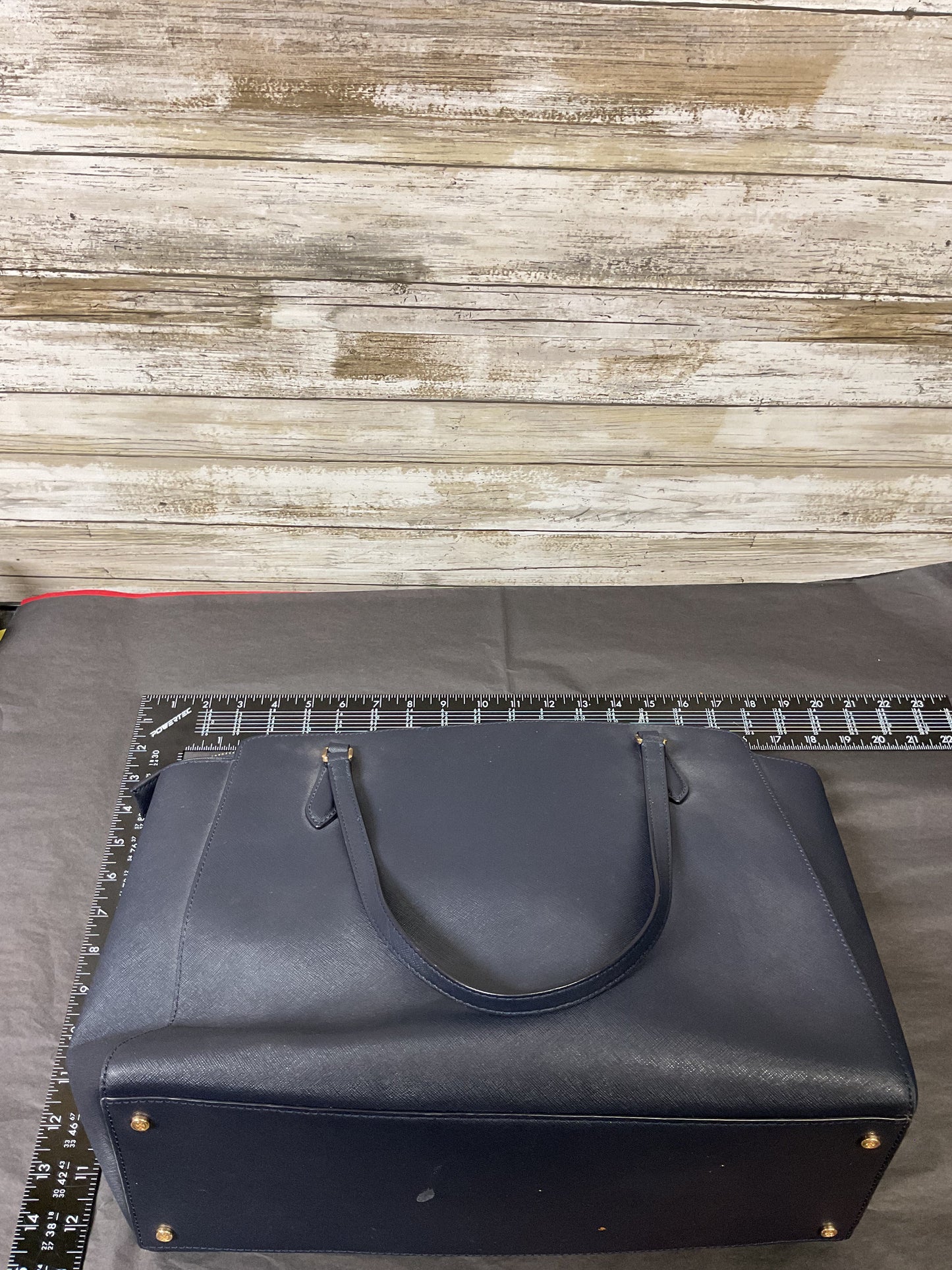 Handbag Designer By Tory Burch In Navy, Size:Large