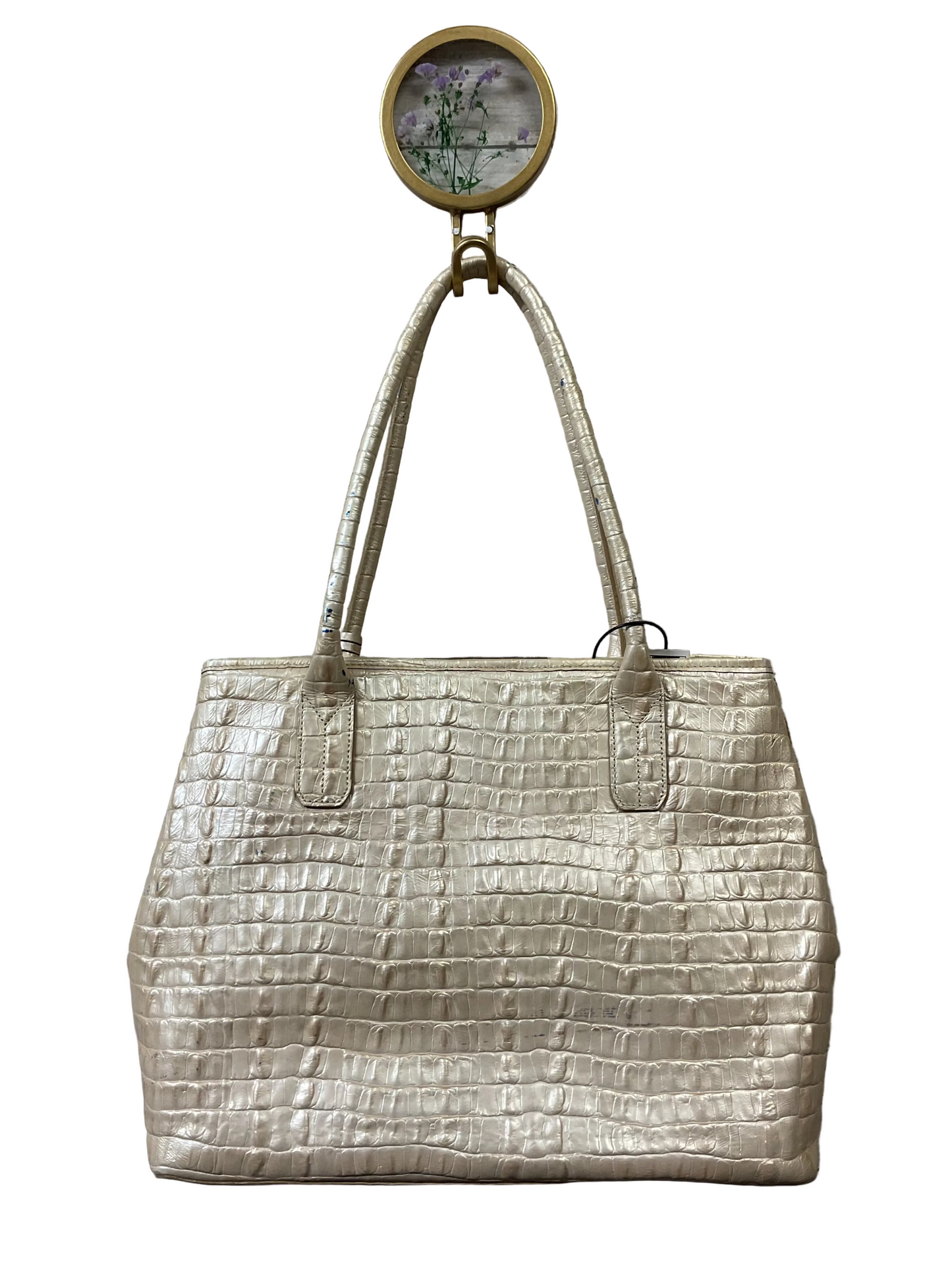 Handbag Designer By Brahmin In Gold, Size:Large