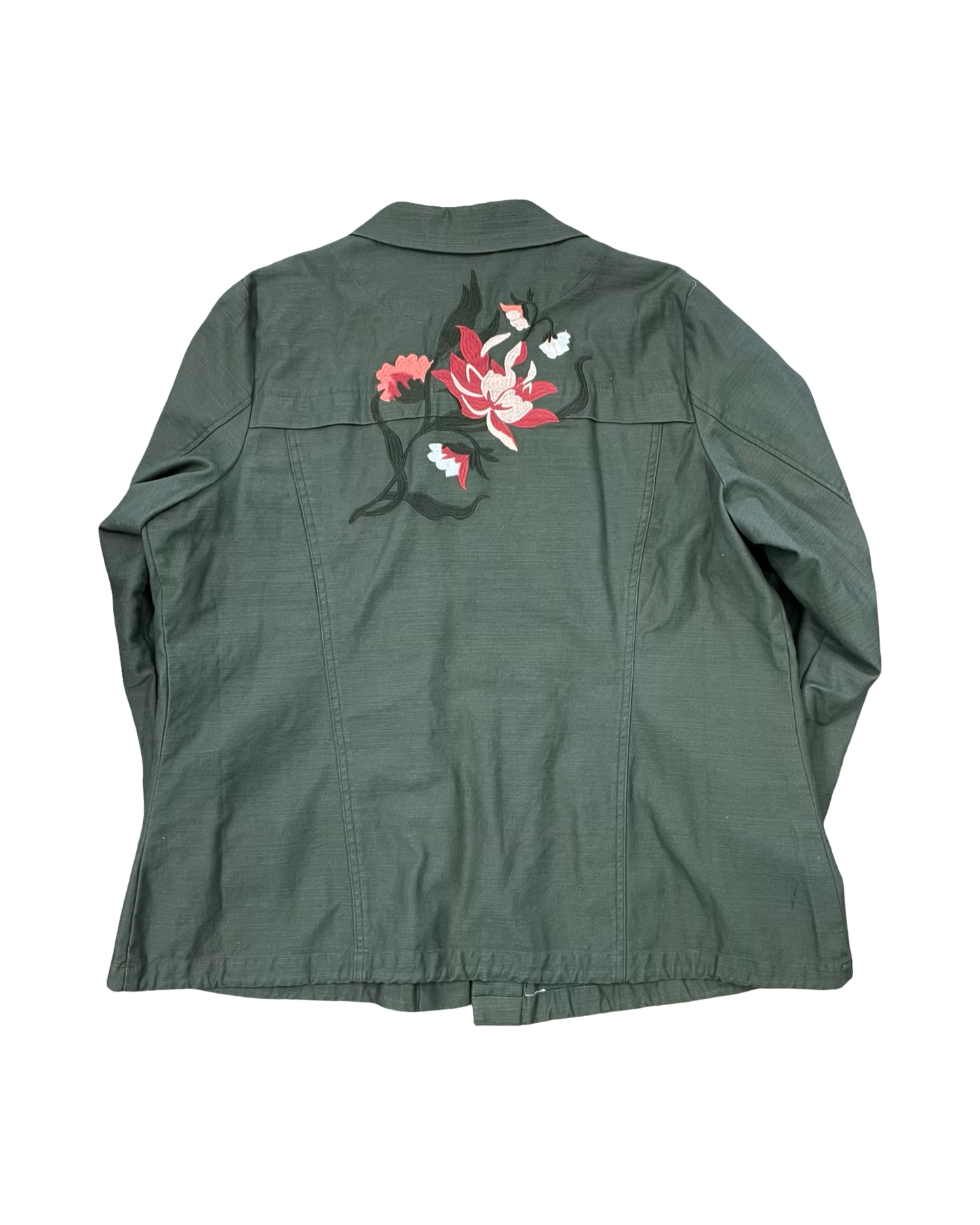 Jacket Denim By Christopher And Banks In Green, Size:Xlp