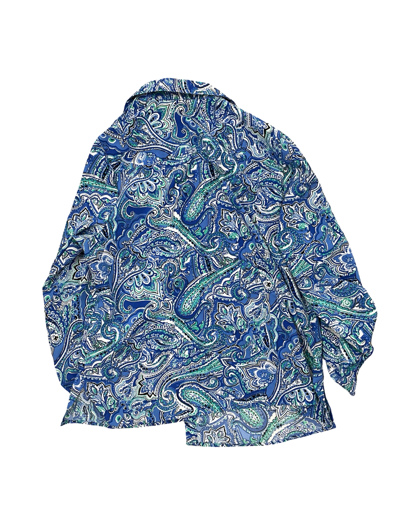 Blouse Ls By Notations In Blue, Size:1X