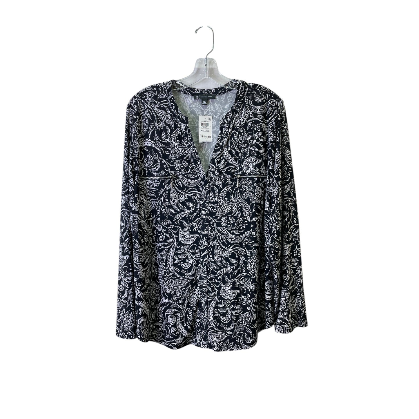 Top Ls By Inc In Black & White, Size:Xxl