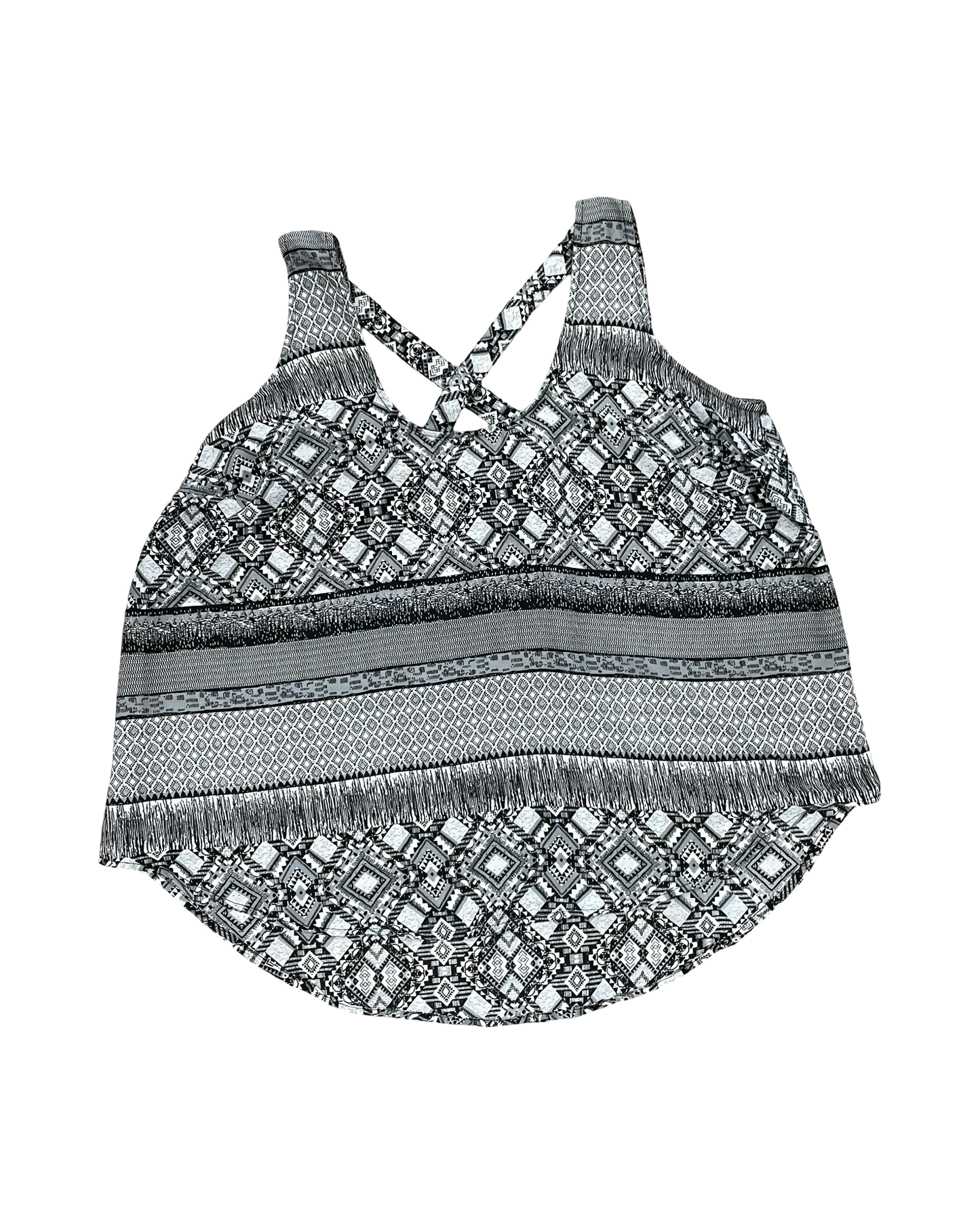 Top Sleeveless By Truth In Black & White, Size:2X