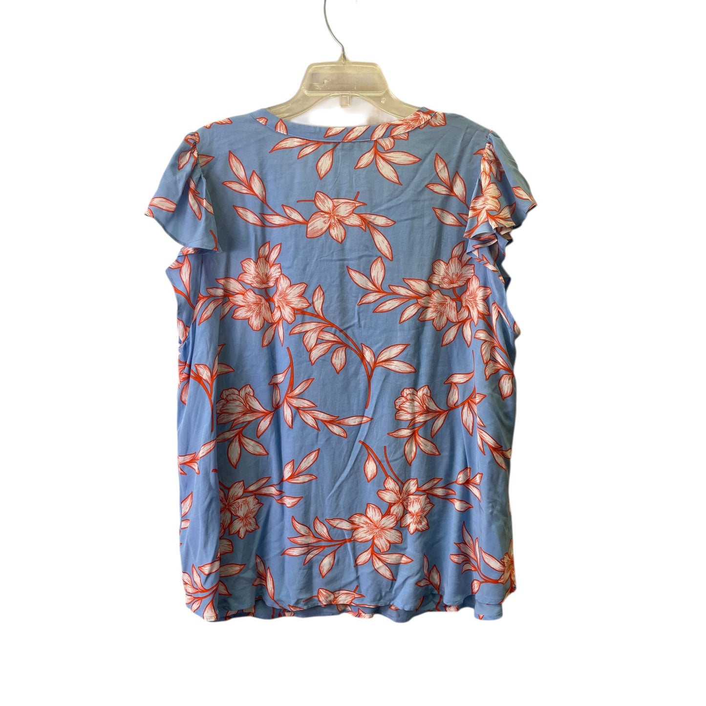 Top Sleeveless By Talbots In Blue & Orange, Size:2X