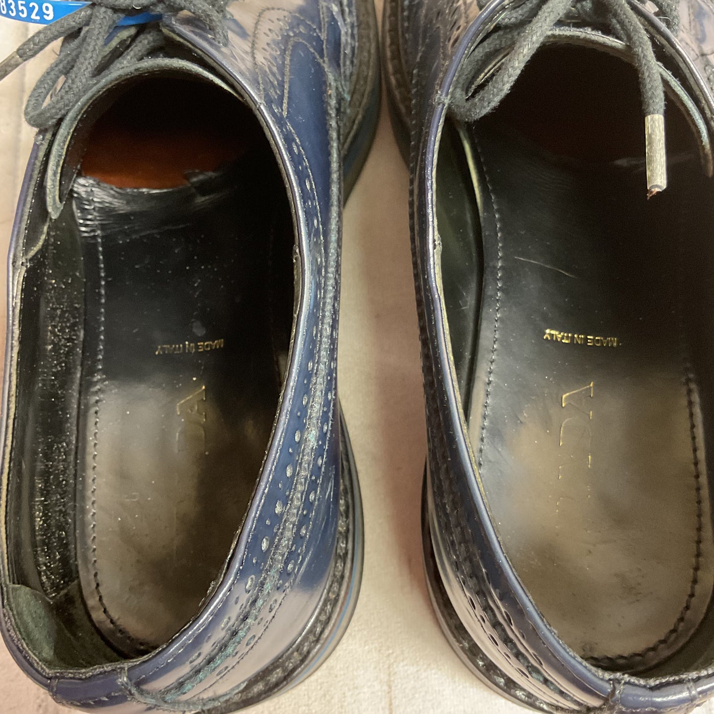 Shoes Luxury Designer By Prada In Blue, Size:38