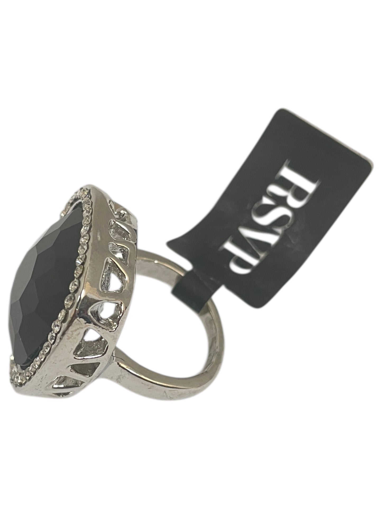 Ring Statement By Cmc In Black & Silver