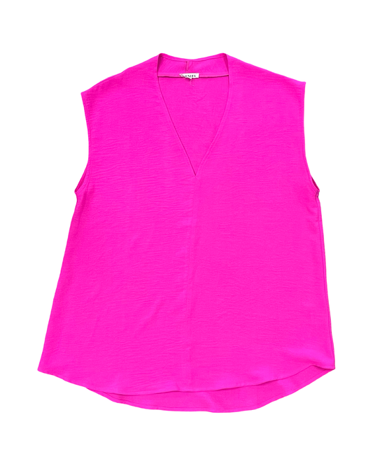 Top Sleeveless Basic By Jodifl In Pink, Size:L