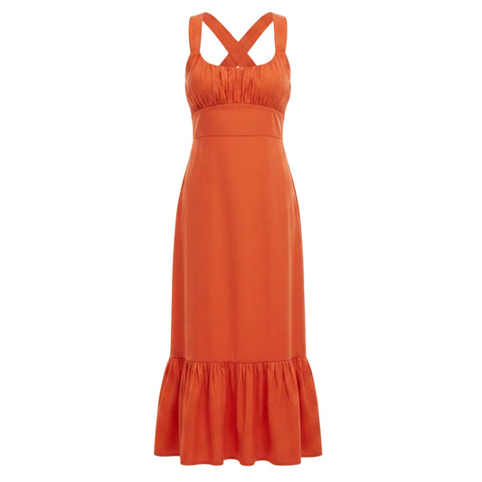 Laila Midi Dress By Free People In Orange, Size: XS
