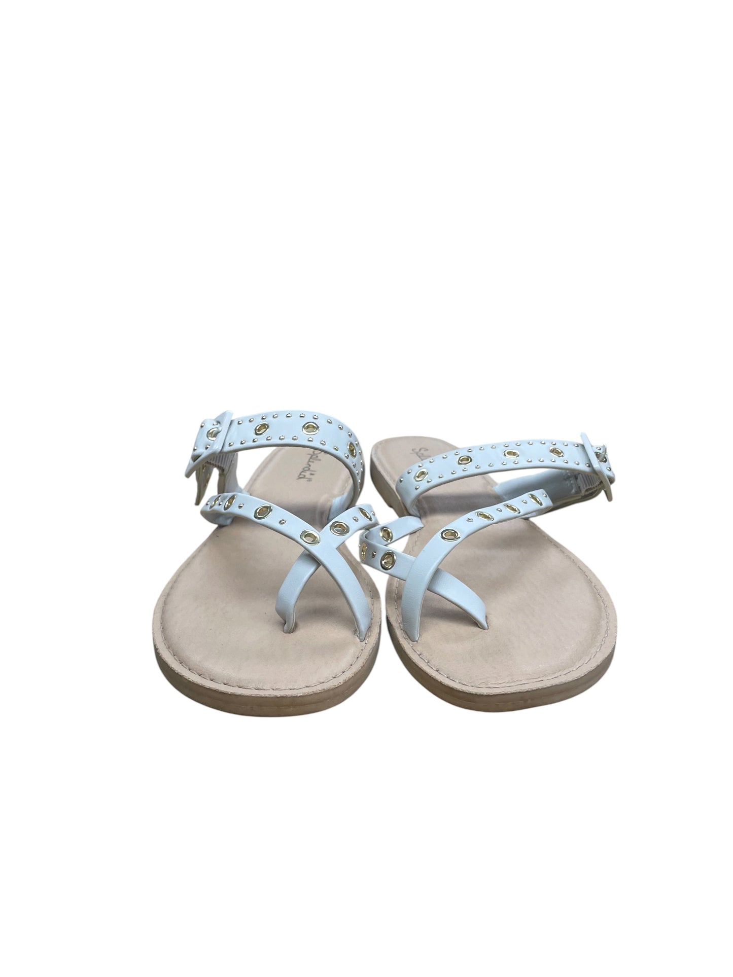 Sandals Flats By Splendid In Gold & Tan, Size:7.5