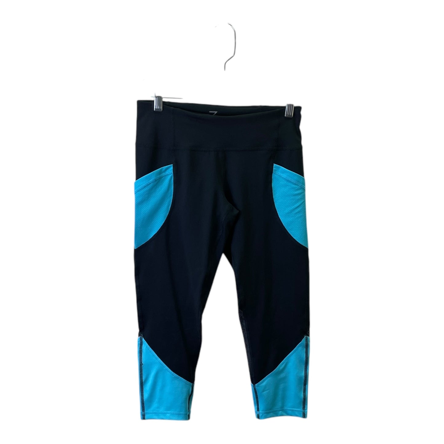 Athletic Leggings Capris By Zella In Black & Blue, Size:S