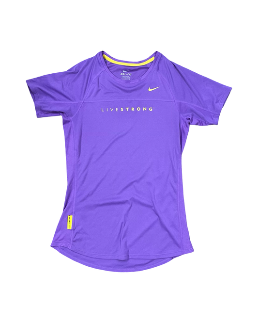Athletic Top Ss By Nike In Purple, Size:S