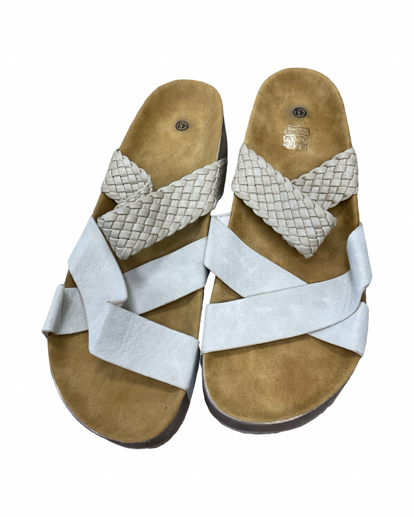 Sandals Flats By Clothes Mentor In Tan, Size:12.5
