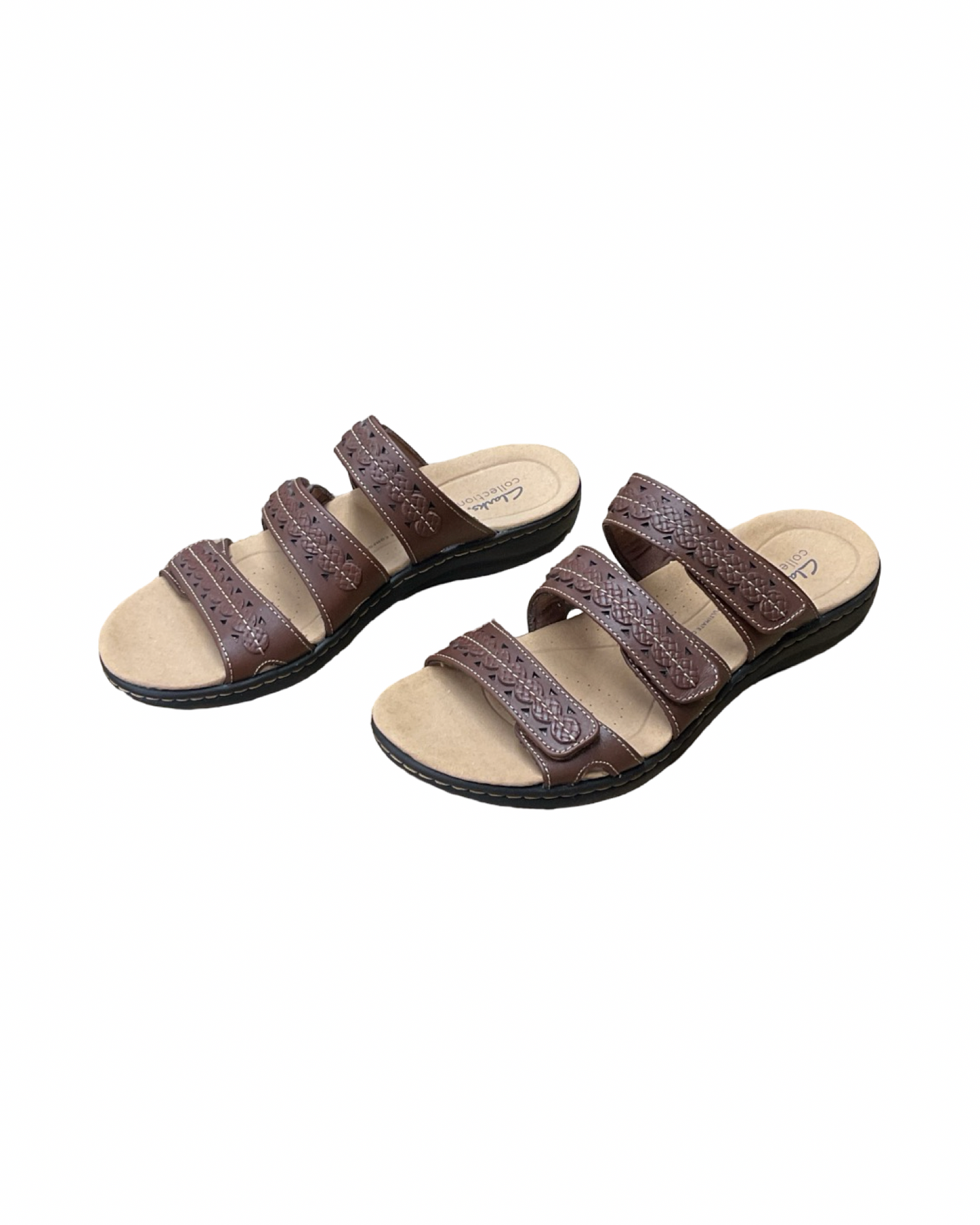 Sandals Flats By Clarks In Brown, Size:6
