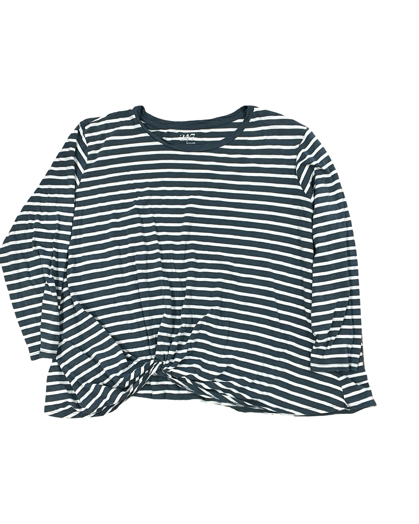 Top Ls By Maurices In Blue & White, Size:4X