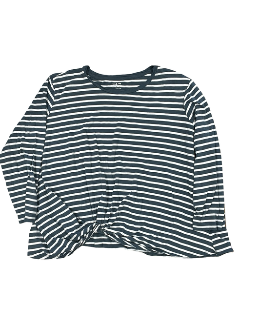 Top Ls By Maurices In Blue & White, Size:4X