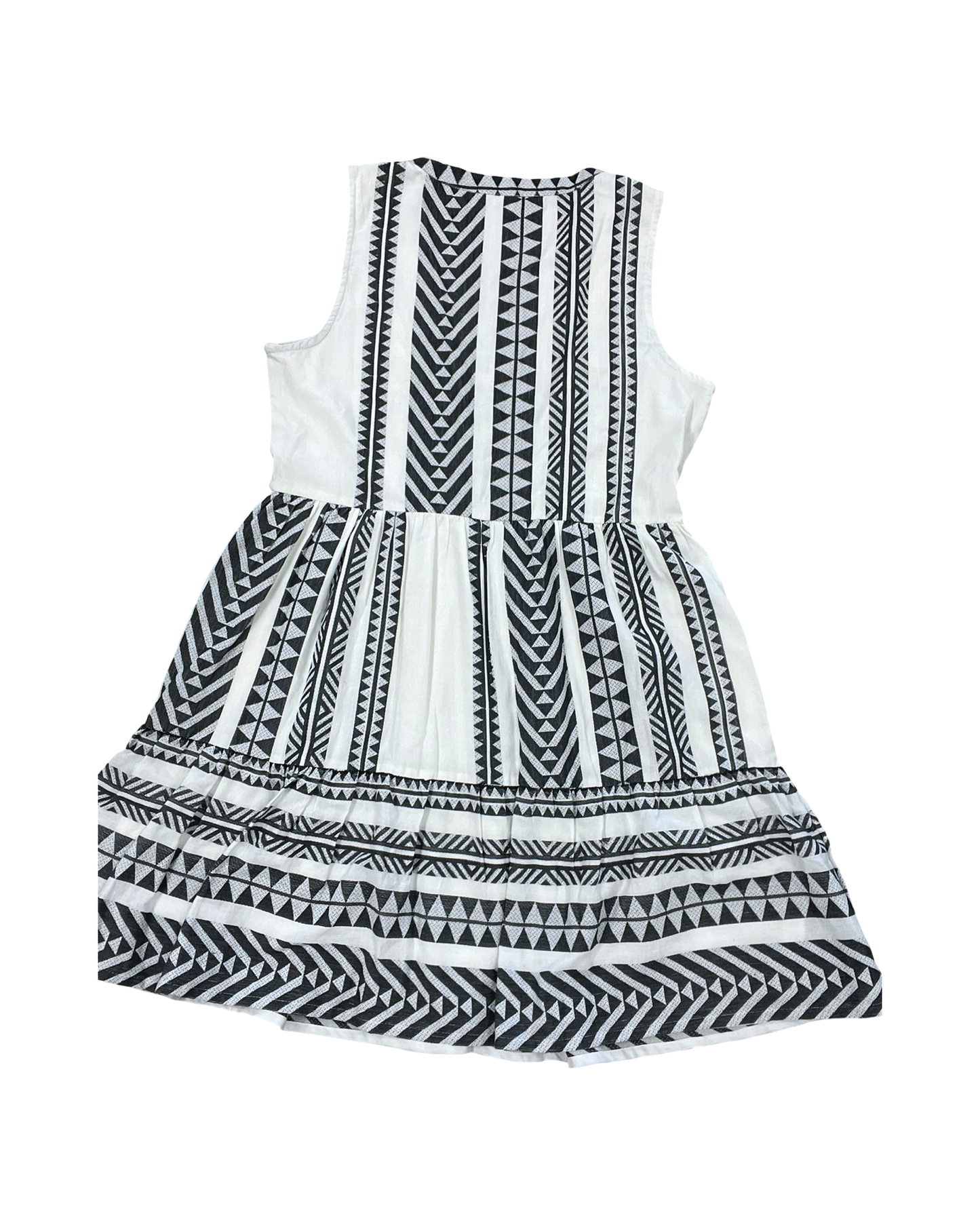 Dress Casual Midi By Tribal In Grey & White, Size:M