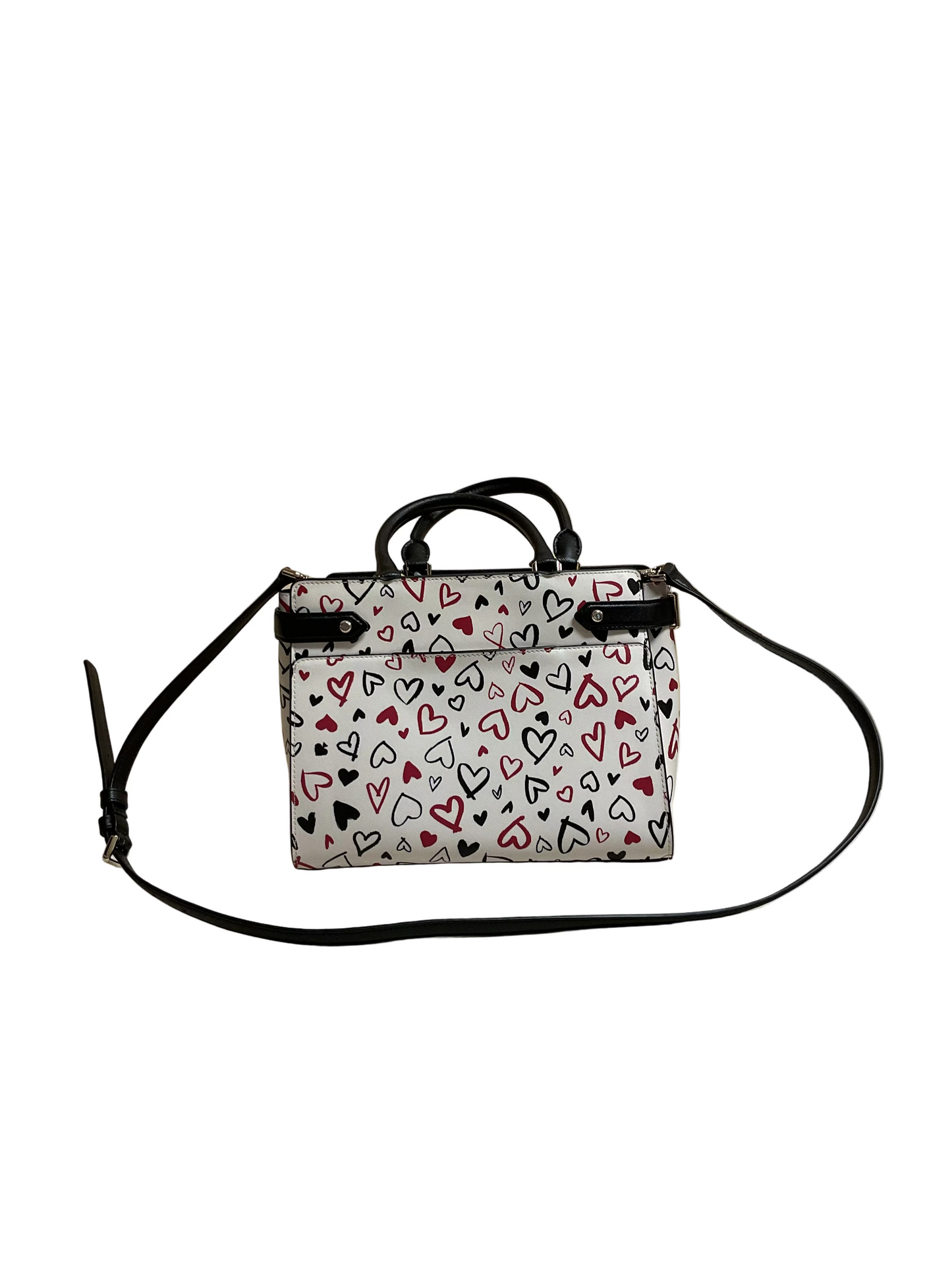 Handbag Designer By Kate Spade In Black & White, Size:Large