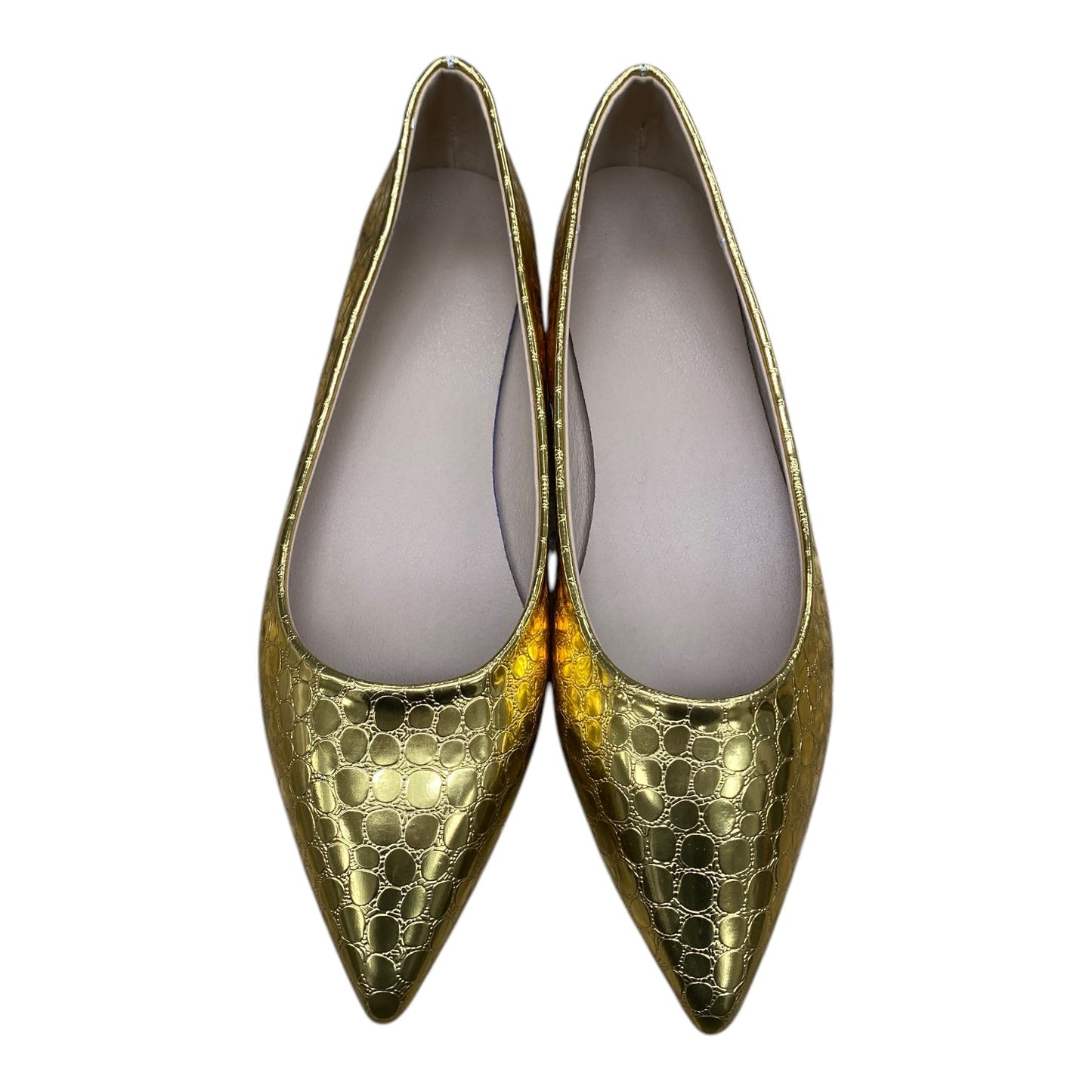 Shoes Heels Block By Clothes Mentor In Gold, Size:7.5