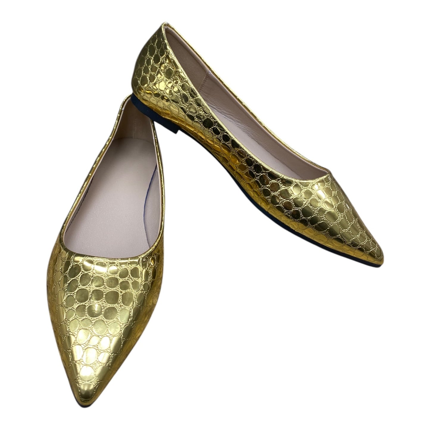 Shoes Heels Block By Clothes Mentor In Gold, Size:7.5