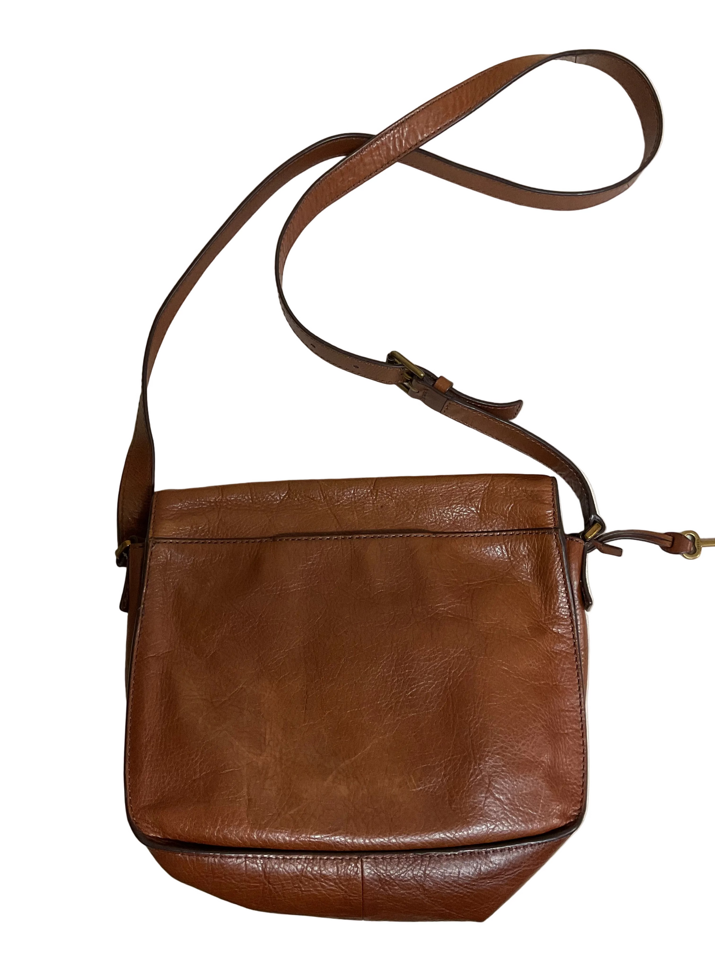 Crossbody Leather By Fossil In Brown, Size:Medium