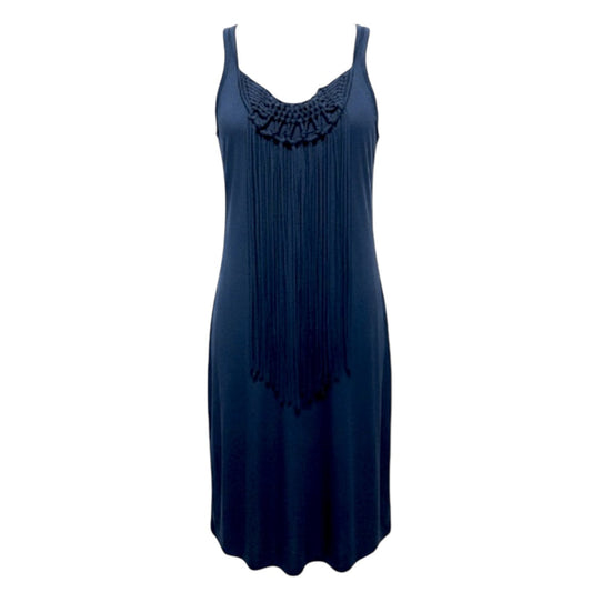 Althea Fringe Tank Dress By Trina Turk In Navy, Size: S