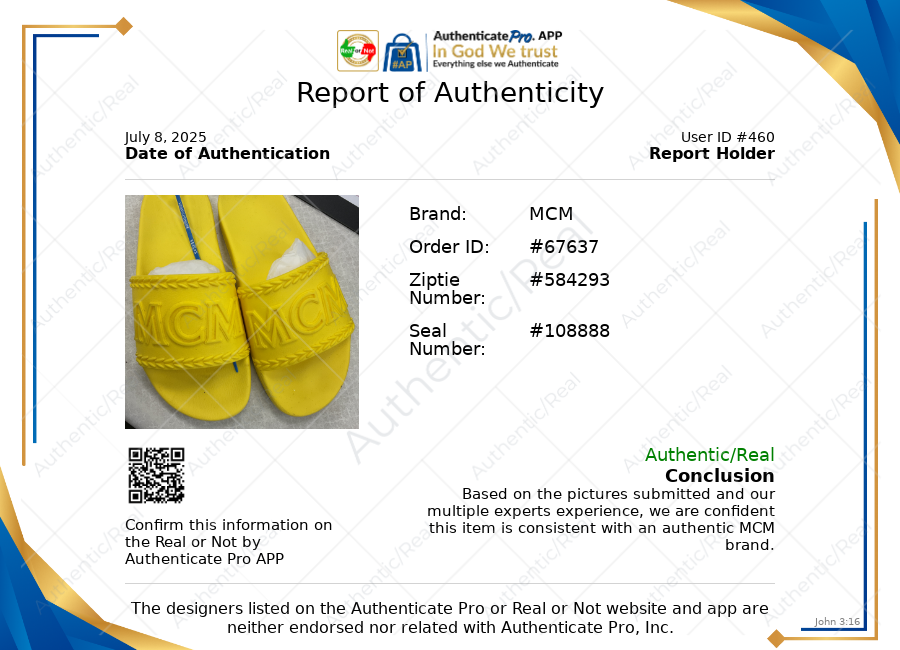 Sandals Luxury Designer By Mcm In Yellow, Size: 8