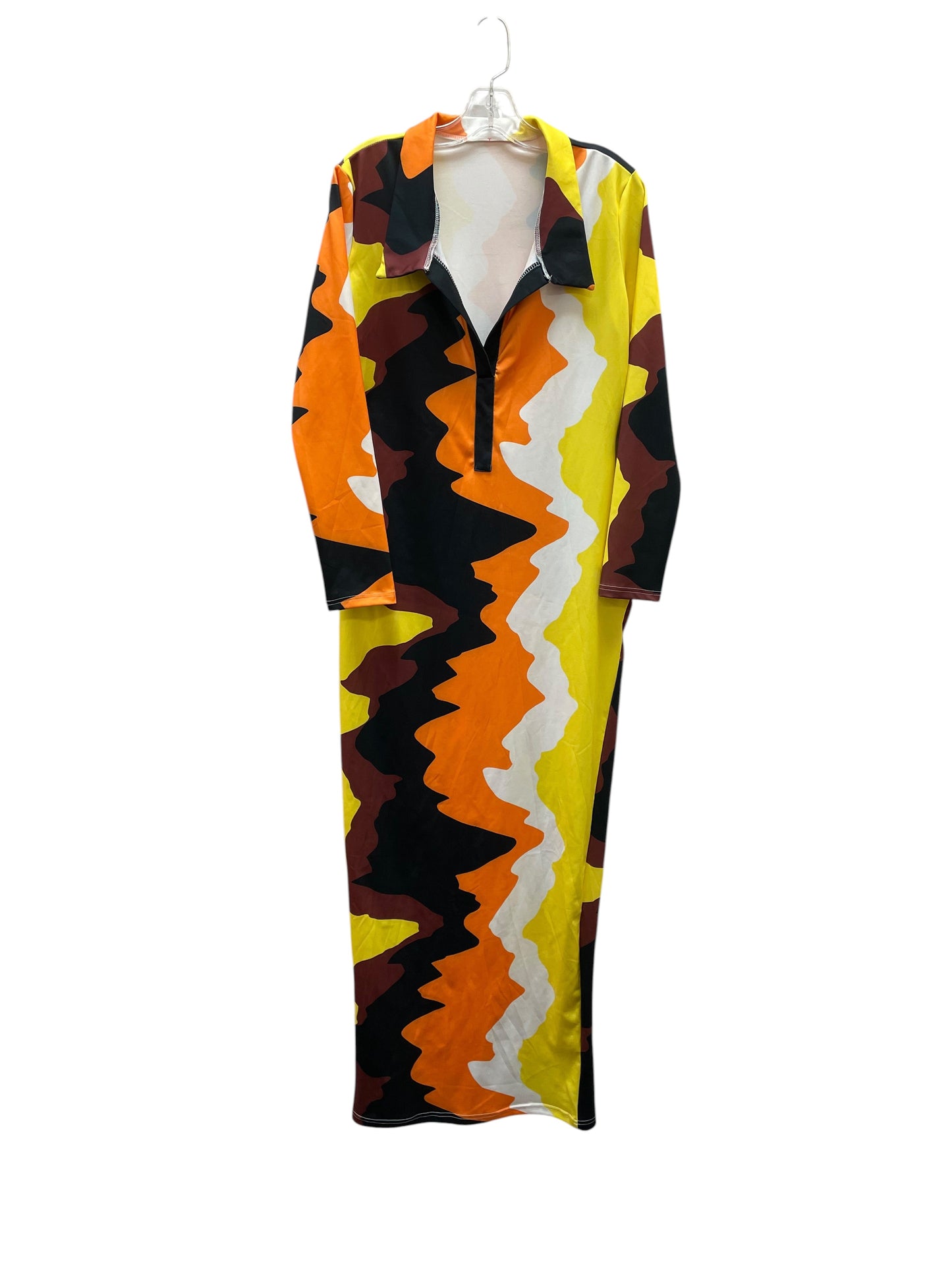 Dress Casual Maxi By SHEIN In Orange, Size:L