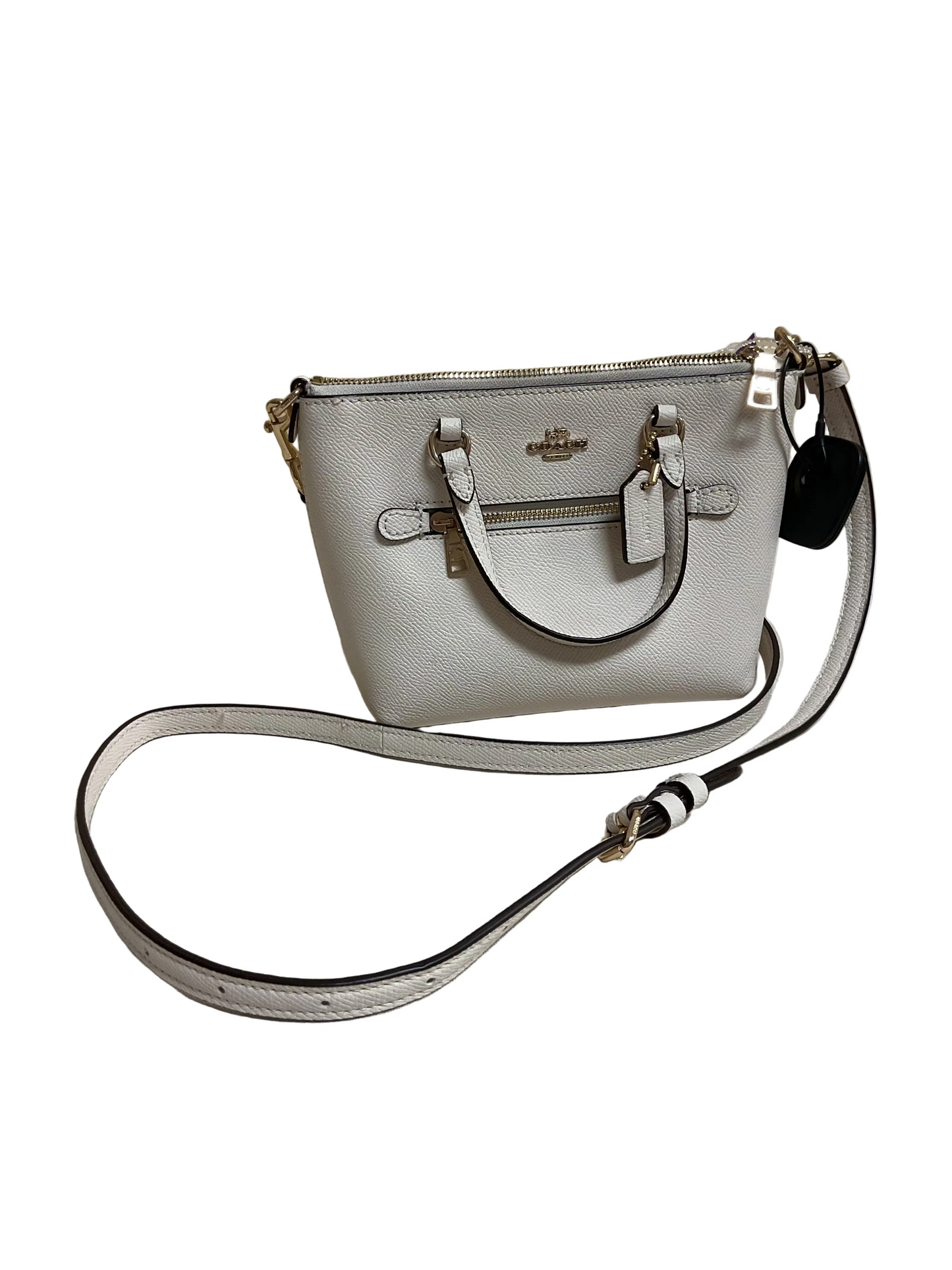 Crossbody Designer By Coach In White, Size:Small