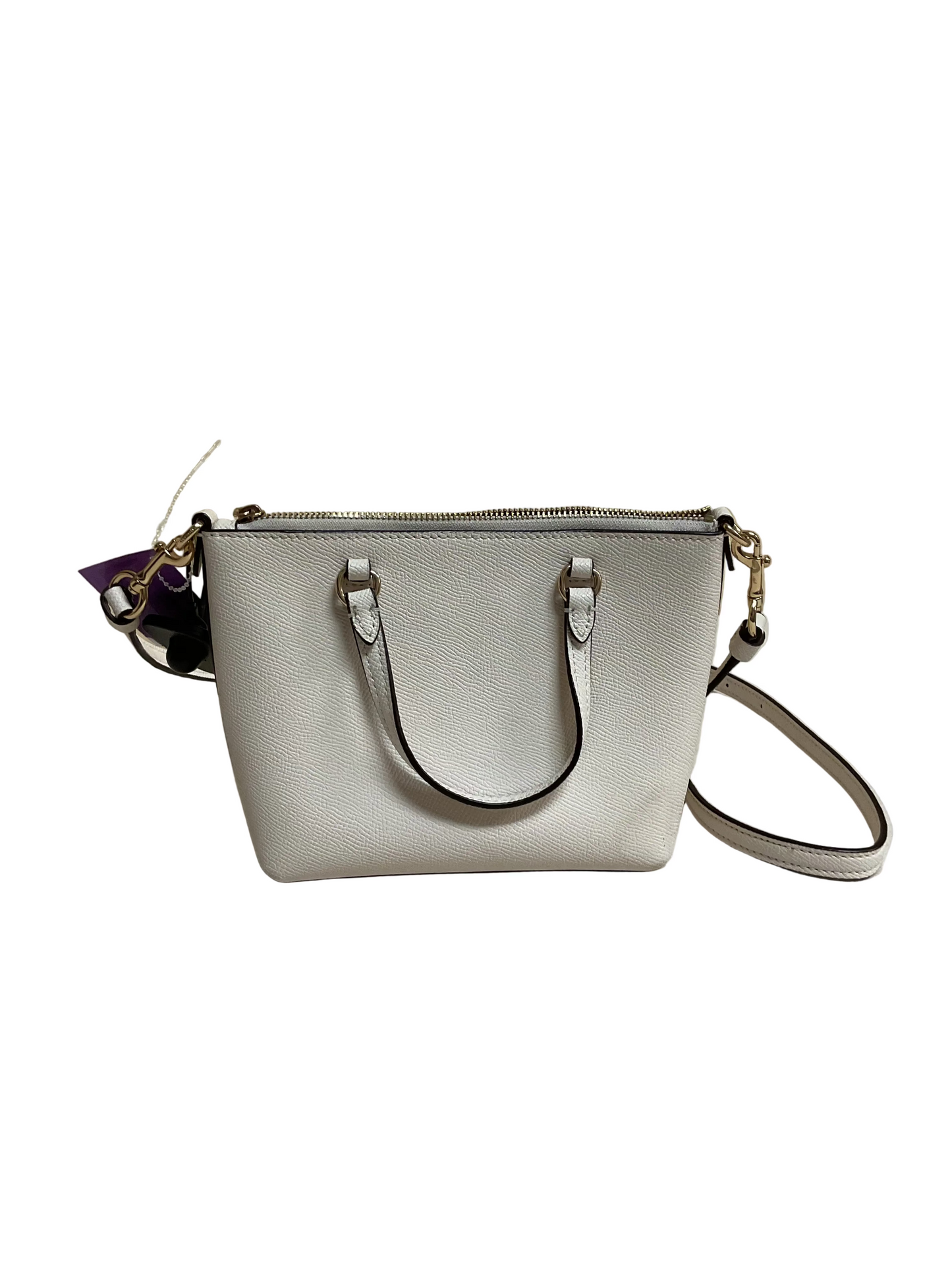 Crossbody Designer By Coach In White, Size:Small