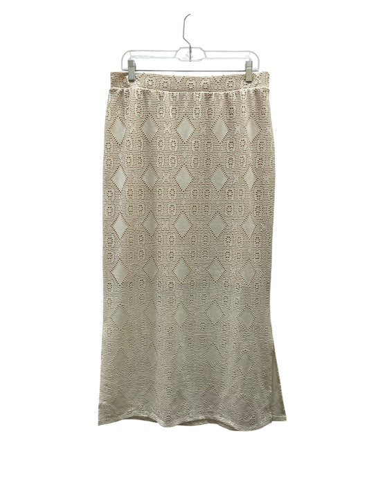 Skirt Maxi By Susan Graver In Cream, Size:M
