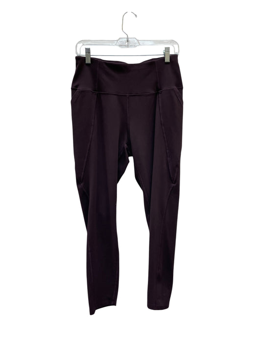 Athletic Leggings By Apana In Maroon, Size:L