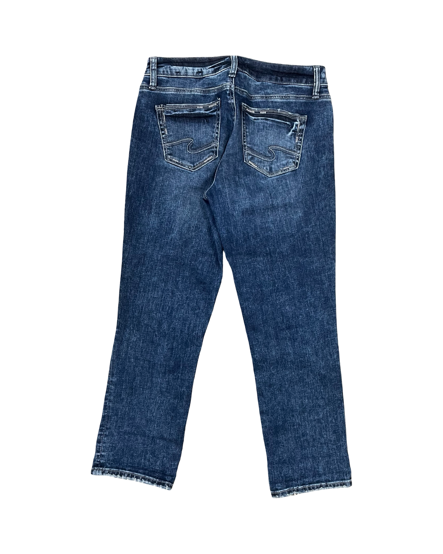 Jeans Straight By Silver In Blue Denim, Size:8