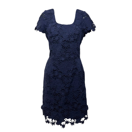 Marta Dress Designer By Lilly Pulitzer In True Navy Truly Floral Lace, Size: 6